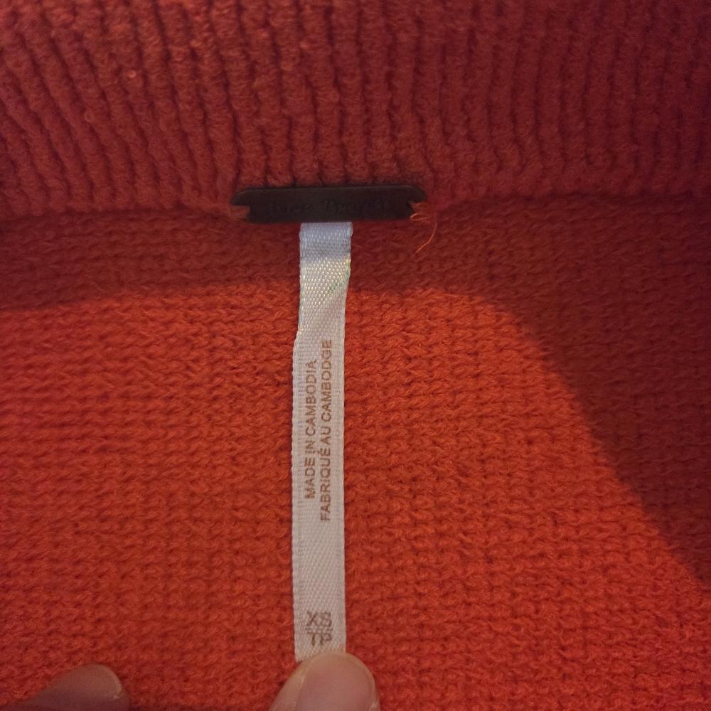 Free People Vibrant Orange Turtleneck Sweater - Picture 3 of 8